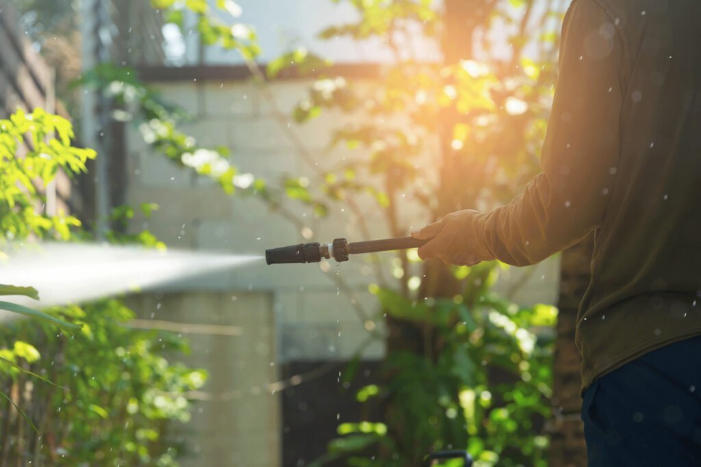 Professional exterior pressure washing