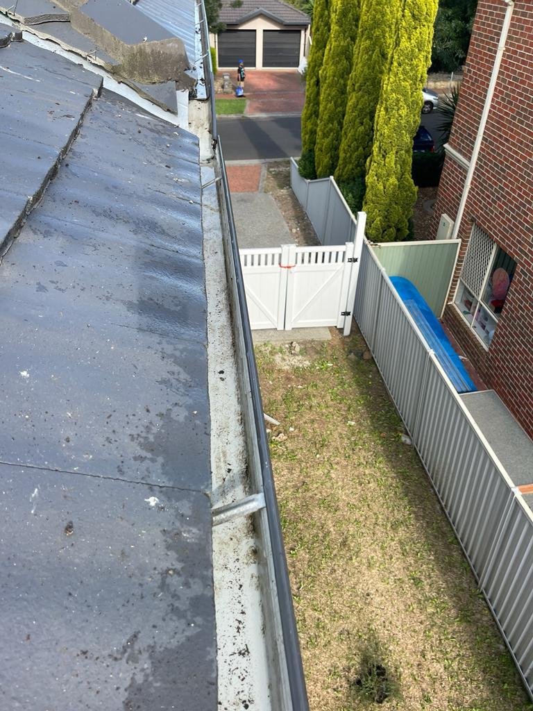 Gutter cleaning — after